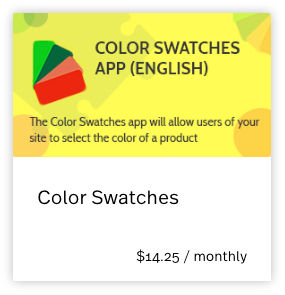 Color Swatches Lightspeed eCom App